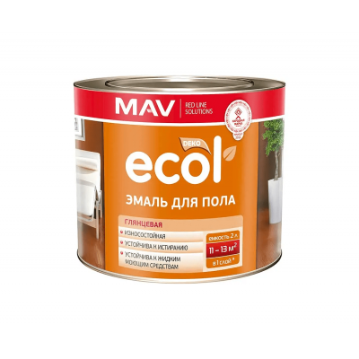 Эмаль ПФ-266 Ecol для пола желто-коричневый, 2кг