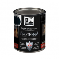 Эмаль BAUMASTER термост. черная мат RAL9004 до 900°С, 0,8кг