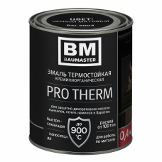 Эмаль BAUMASTER термост. черная матовая RAL9004 до 900°С, 0,4кг