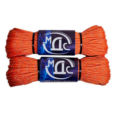 Шнур пп плетеный со светоотражающей нитью d3мм 16 пр. с сердечником 20м