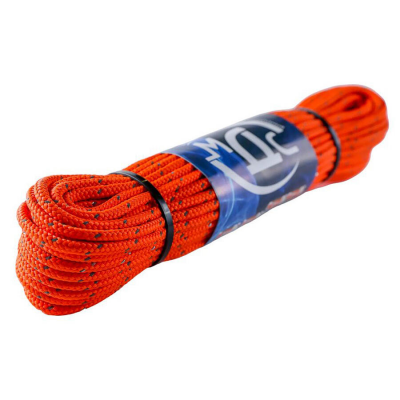 Шнур пп плетеный со светоотражающей нитью d4мм 16 пр. с сердечником 20м