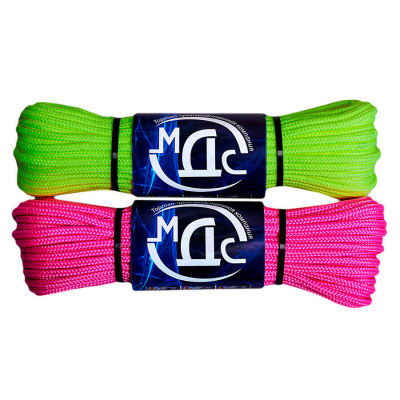 Шнур пп плетеный неоновый d4мм 16 пр. с сердечником 20м