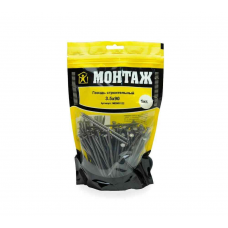 Гвоздь строительный 3.5х90, дой-пак L, МОНТАЖ (уп=1кг)