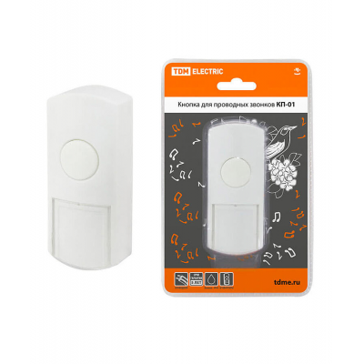 Кнопка звонка провод. TDM КП-01