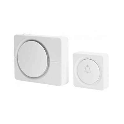 Звонок беспровод. на батарейках FERON E-382 белый 38мел.