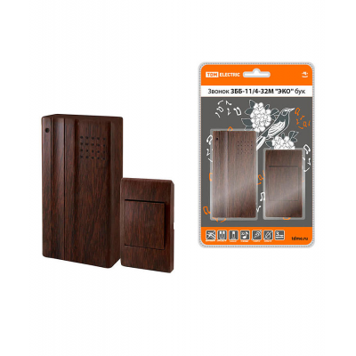 Звонок беспровод. на батарейках TDM ЗББ-11/4-32М бук