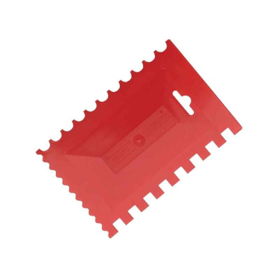 Шпатель пластмассовый BAUWELT зубчатый 17х11см