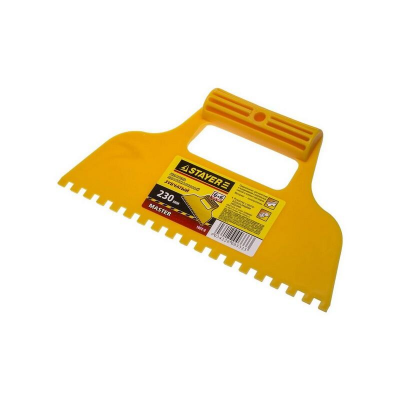 Шпатель пластмассовый STAYER 23см зуб 6мм