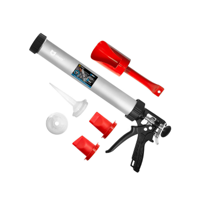 Пистолет для герметика GRAFF С401 600мл корп. с насадками