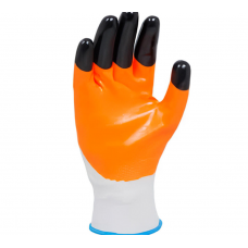 Перчатки трикотаж. нитрил BVB черн.пальцы