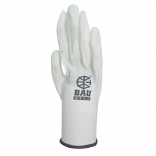 Перчатки BAUWELT 24210 ПУ облив белые 13кл. L