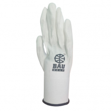 Перчатки BAUWELT 24209 ПУ облив белые 13кл. M
