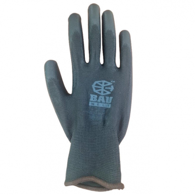 Перчатки BAUWELT 24215 ПУ облив черные 13кл. L