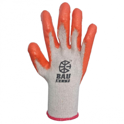 Перчатки BAUWELT 24221 латекс. облив 10кл. L