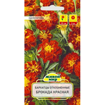 Бархатцы отклоненные Брокада красная, 1г (W. Legutko, Польша)