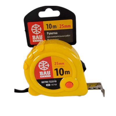 Рулетка BAUWELT 00700-722510 10мх25мм