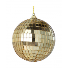 Шар елочный пласт.+стекл. 10см MAGIC TIME 88767 (86907) Диско золото