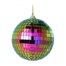 Шар елочный пласт.+стекл. 10см MAGIC TIME 86908 Диско мульти