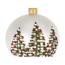 Шар елочный 8см KOOPMAN Елки стекло микс AVG113830