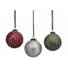 Шар елочный MAGIC TIME (8см) стекло декор в ассорт. 90866