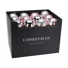 Шар елочный 10см KOOPMAN пластик розовый CAR102030