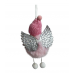Украшение елочное подвесное MAGIC TIME АНГЕЛ (14,5см)пластик/текстиль роз. 93259