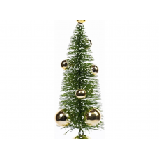 Игрушка елочная 20см MAGIC TIME Елка пластик зеленый/золотой 91022