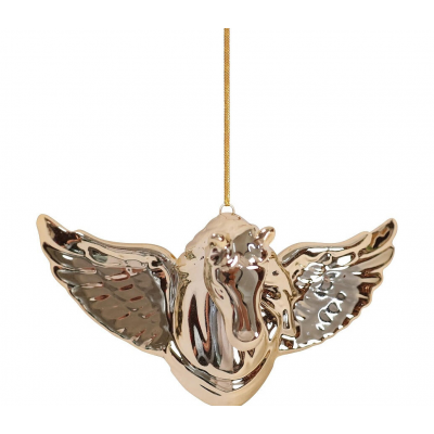 Игрушка елочная 6см MAGIC TIME Пегас фарфор золотой 94960