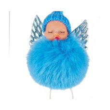 Игрушка елочная 13см MAGIC TIME Ангел текстиль голубой 95803