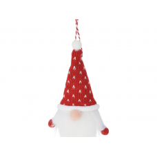 Игрушка елочная 13,6см KOOPMAN Санта текстиль красный ABJ440960