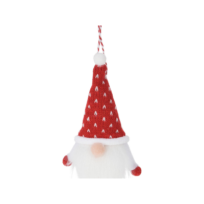Игрушка елочная 13,6см KOOPMAN Санта текстиль красный ABJ440960