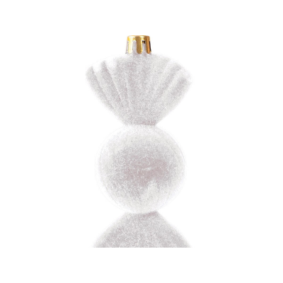 Игрушка елочная 11см MAGIC TIME Бархат/Конфета пластик белый 94396