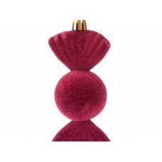 Игрушка елочная 11см MAGIC TIME Бархат/Конфета пластик красный 94397