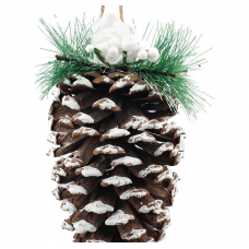 Игрушка елочная 18см MAGIC TIME Шишка пластик коричневый 90796