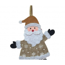 Игрушка елочная 11см MAGIC TIME Дед Мороз текстиль бежевый 95294