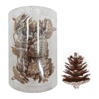 Набор украшений елочных ВРЕМЯ ЧУДЕС ШИШКИ (4,5см) пластик корич. 92197 10шт/уп