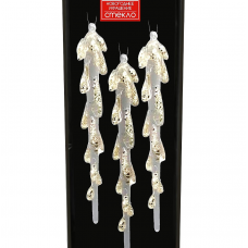 Набор украшений елочных 14см MAGIC TIME Сосульки 92631 стекло сереб./зол. 3шт/уп