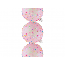 Набор шаров елочных MAGIC TIME (8см) пластик белый с блестками 93293 3шт/уп