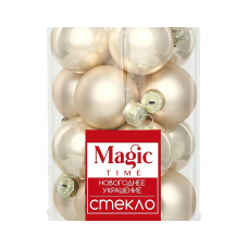 Набор шаров елочных 3см MAGIC TIME 95409 стекло золотой 20шт/уп