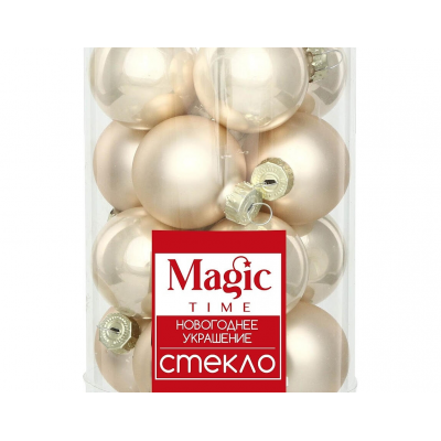 Набор шаров елочных 3см MAGIC TIME 95409 стекло золотой 20шт/уп