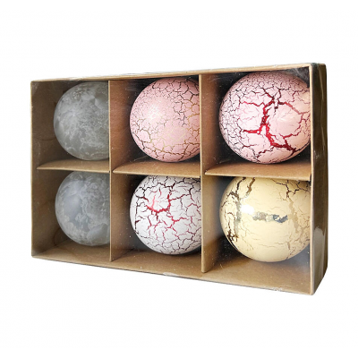 Набор шаров елочных 6см MAGIC TIME 95659 стекло микс 6шт/уп