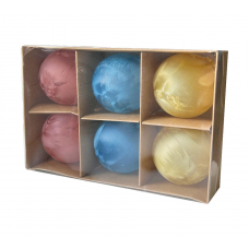 Набор шаров елочных 6см MAGIC TIME 95660 стекло микс 6шт/уп