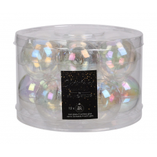 Набор шаров елочных 5см KOOPMAN ARB103070 стекло радужный 12шт/уп