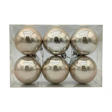 Набор шаров елочных 6см MAGIC TIME 95113 пластик золотой 6шт/уп