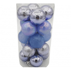 Набор шаров елочных 4см MAGIC TIME 95123 пластик голубой 20шт/уп