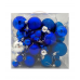 Набор шаров елочных 3/5/6см с верхушкой Звезда MAGIC TIME 92711 синий 50шт/уп