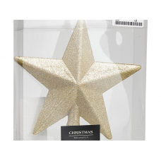 Верхушка на елку 19см KOOPMAN Звезда пластик золотой CAA691380