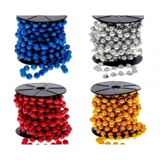 Украшение елочное 12м Бусы пластик микс 33089