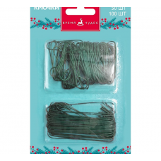 Набор крючков д/подвеса елочных украш. MAGIC TIME 88560 метал.зелен. 100+50шт/уп