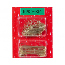 Крючок д/подвеса украшений MAGIC TIME 87161 металл золото 4см/50шт+6,2см/50шт